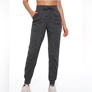Striped Joggers with Pockets 28'' - Ruched